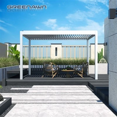 Mái Pergola cơ giới có mái che bằng nhôm